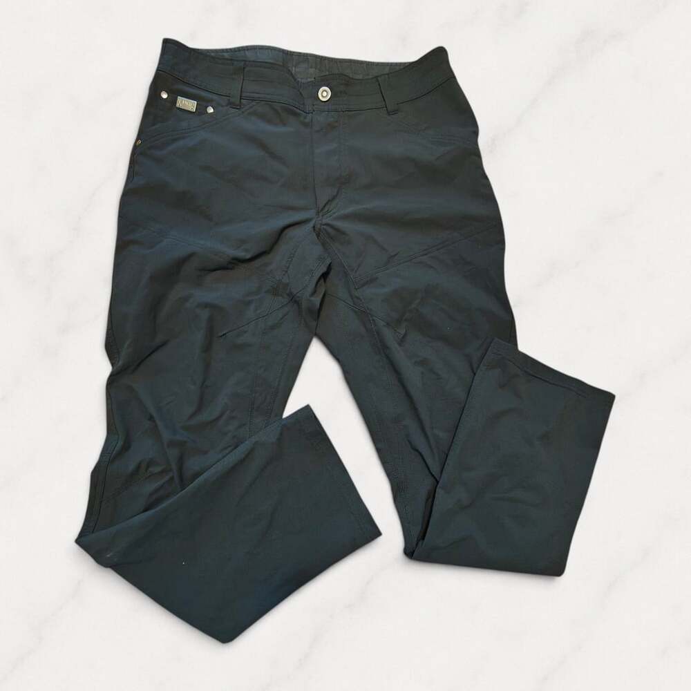 KUHL Mens Outdoor Hiking Pants Black 34x32 Ripstop Lightweight Utility